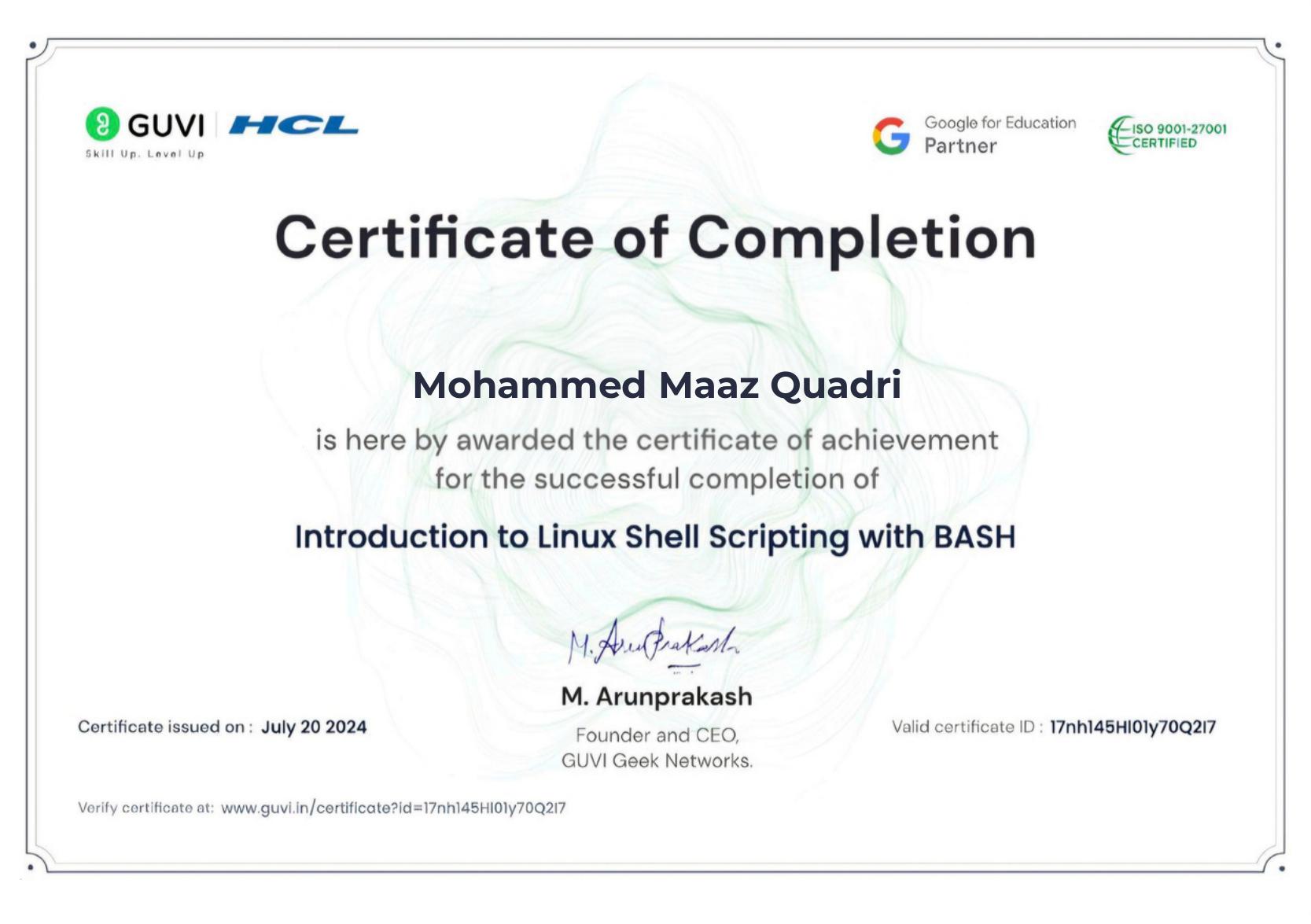 Certificate 75
