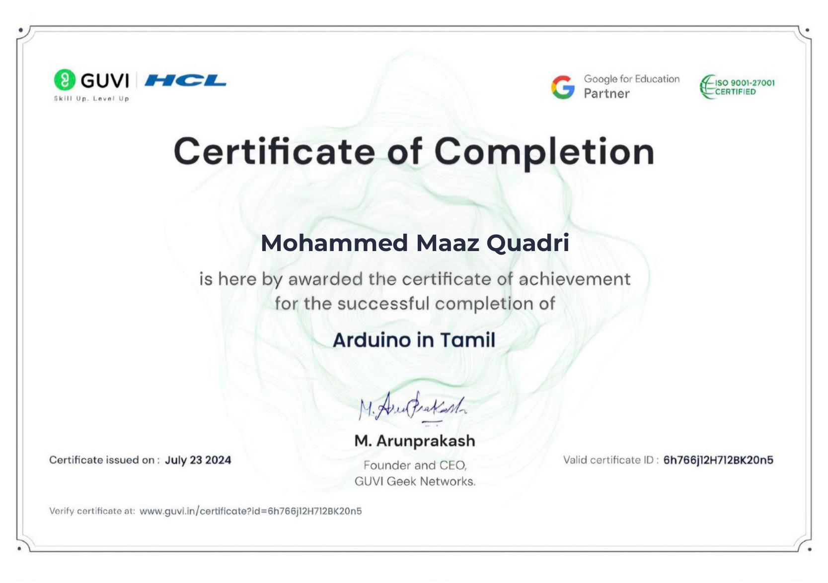 Certificate 63